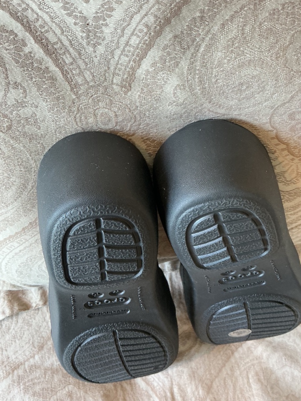 New Crocs Rhonda Slide Sandals Black Wedge Heels Size 10 - Picture 3 of 5